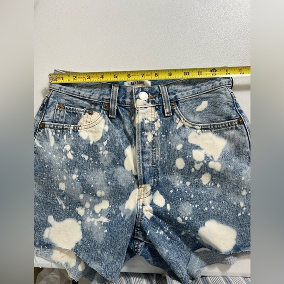 New RE/DONE High Rise Denim‎ Short Splash denim short 25 button fly - Picture 6 of 6
